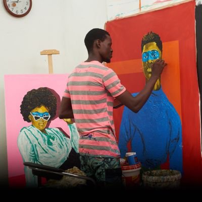 Theophilus Tetteh, also known by his brush name NiiOdai. He recently won the artist of the year prize at the BE OPEN Art gallery (which empowers emerging