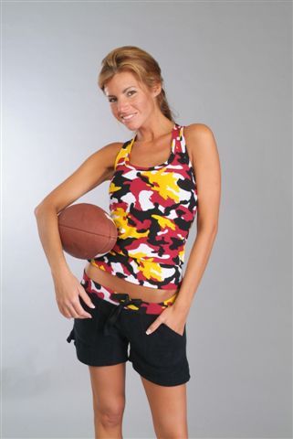 Team color CAMO apparel products.  Show your team spirit and mix & match our tops, bottoms and head-wear with your team no matter what the sport or event.