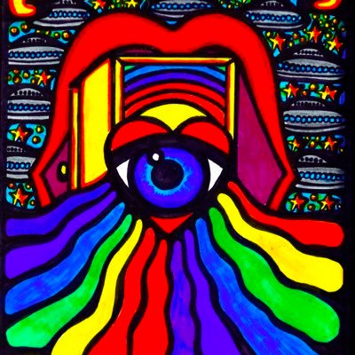 “Art that raises your frequency” PsychedelicPopArtist from the Woodstock Era. Soon to be available as #NFTs. #DrawingOfTheDay #CindyZweibel #CZPOP