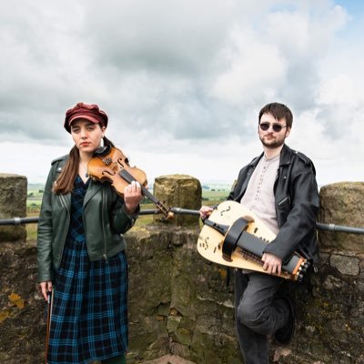 Oliver Cross and Eleanor Servanté play and sing music from the North on fiddle, hurdy-gurdy and harmonicas. #Lancashire #Cumbria