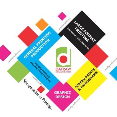 DatrawC's profile picture. Datraw Communications is set out to provide you with all your PRINTING & BRANDING needs ranging from the following: Brochure, Wedding/Burial/Naming Programs etc
