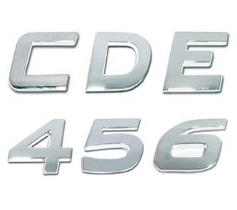 Choose from a huge selection of Chrome Letters & Numbers!
