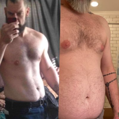 6’7” 290lb From muscle pup to Daddy Bear in three short years…ask me how!! It’s my fitness journey 18+ only. #bodybytacobell #fitnesswholepizzaordickinmymouth