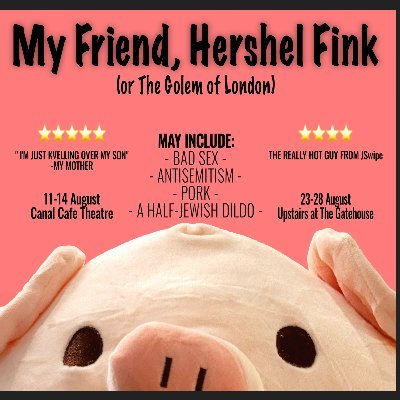 A Queer Jewish comedy (with serious threads)
@CamdenFringe  
@GatehouseLondon 23-28 Aug
Written/directed by @heythere_ethan
Co-Produced @vibrantprods