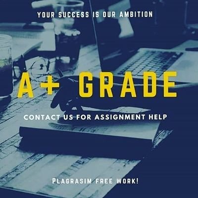 we do all kind of assignments at an affordable price kindly DM us @Globalwave17 or Whatsapp +1(435)625+6589