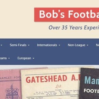 Bob's Football Programmes is one of the world's largest dealers in football memorabilia with over 38 years experience.