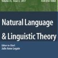 Natural Language & Linguistic Theory (@nlltjournal) Twitter profile photo