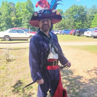 mtskwared's profile picture. And what's he, then, that says I play the villain? Dungeons and Dragons, Funko, Theatre, Comic Books, Cosplay, Pirates 🏴‍☠️, and Cats 🐈‍⬛. He/Him/His