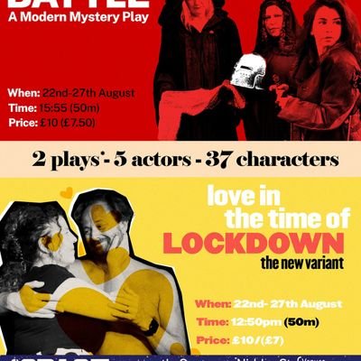 A new Brighton based theatre company, bringing two plays written by @sasww to the 2022 Edinburgh Fringe.