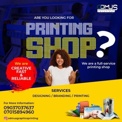 In Odmus graphics and printing solutions we Provide Quality Printing Services to Our Customers. we are Creative and fast Contact Us Today and be happy..