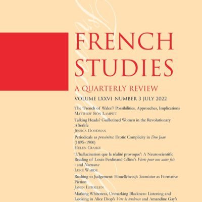 French Studies is published on behalf of the Society for French Studies. The journal publishes articles and reviews spanning all areas of the subject.