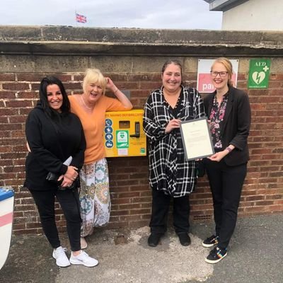 Our names are Helen Crane and Gilly Atkinson. We joined together to help raise money for 24hr public access defibrillators around the Fylde.