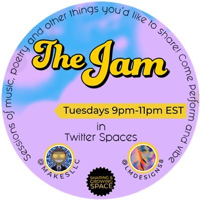 Welcome to THE JAM the house of poetry music and a great vibe with your host @lmdesigns_8 @makesllc and we want you to #COMEJAMWITHUS