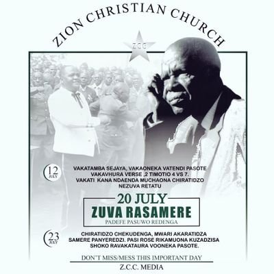 ZION CHRISTIAN CHURCH USA
Mbungo4: 3200 McKinley Ave, Fort Worth, Texas 🇺🇸 & 
Mbungo5: 129 East Fantz Ave, Fresno, California 🇺🇸
Worldwide HQ: @ZCC_Mbungo
