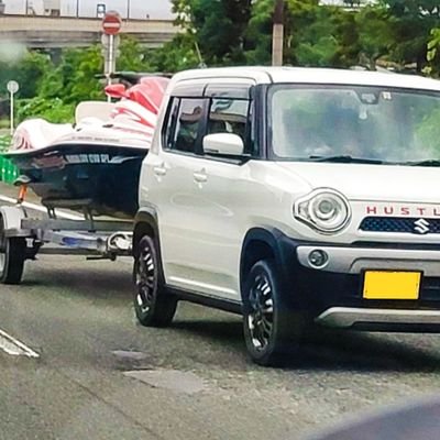 福岡 26 リフトアップしたハスラーとジェットスキー乗ってます♪ パンダちゃん大好き🐼︎🤍