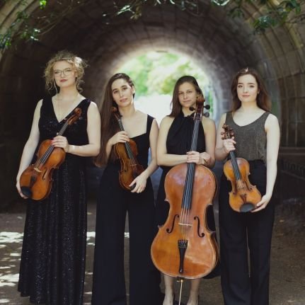 MedeaStrQuartet's profile picture. “Two Italians and a Brit run into a Pole”~ not the start of an old joke, but the Medeas' beginnings 🥳
Mira Marton•Clara Mezzanatto•Joanna Patrick•Ada Guarneri