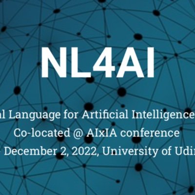 Workshop on Natural Language for Artificial Intelligence (#NL4AI) - Co-located with @AI_x_IA conference