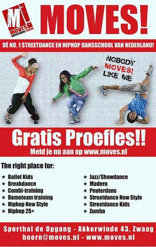 No.1 Hiphop/Streetdance Danssschool van Nederland, Dansschool Moves! Hoorn&Opperdoes, gratis proeflessen!