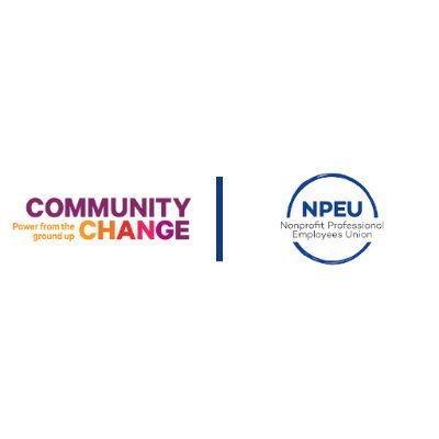 We are employees of @communitychange and proud members of the Nonprofit Professional Employees Union (NPEU) @NonprofitUnion.