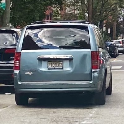 I'm the van with the PICOLO2 license plate. Find me every day double-parked in the bike lane in front of Piccolo's Cheesesteaks, 92 Clinton St, Hoboken, NJ.
