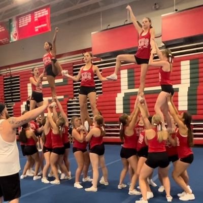 Effingham High School Flaming Hearts Cheer Team. IHSA State Qualifier 2020 and 2021. And we won't stop. Cause we can't stop.