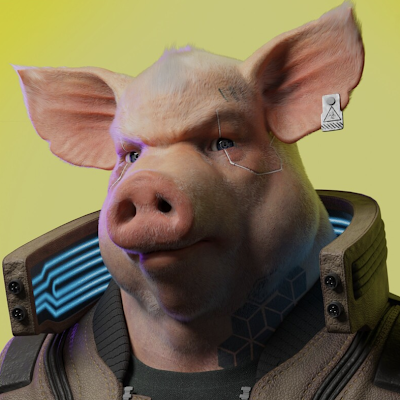 SpaceCryptoPig's profile picture. Crypto God