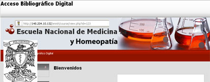 Acceso Bibliográfico Digital de la Escuela Nacional de Medicina y Homeopatía