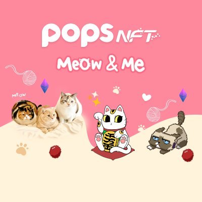 Meow & Me (NFT Cat Collection)
POPS NFT's newest digital art collection features adorable cats from creators ‘Beamandhissisters, On Nicha and Icedteenz’