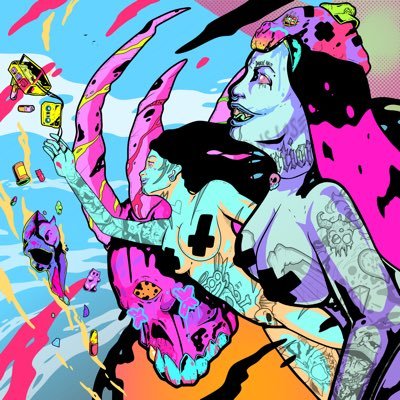 Croydon based evolving artist creating dark but vibrant chaos, works available on KnownOrigin -FND- opensea https://t.co/UhExvRXrC5