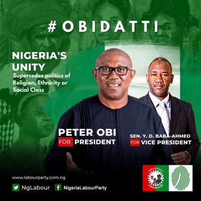 (Fmr Media Aid to APC) NowLabourPartyTwitterSpaceAid Nigeria is for us all #TakebackNigeriaFromConsumption2Production. ObiDatti2023. Allergic to Bad Governance