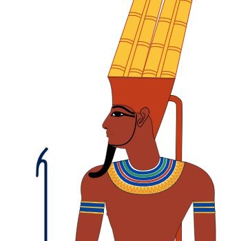 生命の息、祈りを聞くもの。新王国首都テーベの主神
最初は重要な神と見做されなかったが、ラー神と一体化し「アメン＝ラー」としてエジプトの歴史・文明の中心に位置し、エジプトの神々の主とされた。
【総主→@Da_vinchi_jinja】