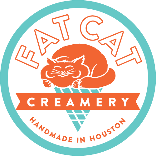 The cats at Fat Cat Creamery handcraft ice cream w/ local ingredients. 1225 W. 34th St in Garden Oaks, located in Stomping Grounds