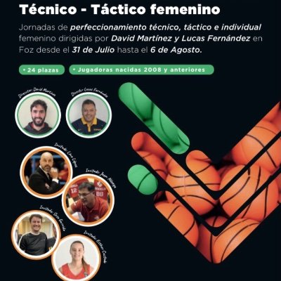 Eventos de baloncesto, formación de técnicos deportivos y otras actividades. 📱641 275 994 💻https://t.co/q6Oi9gWskl 💻https://t.co/WtAyOUAomF