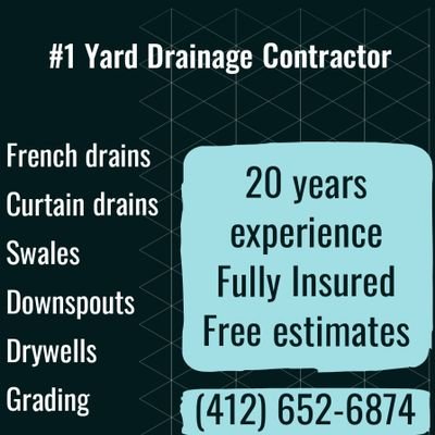 Installing French Drains in the 412 and 724 zipcode