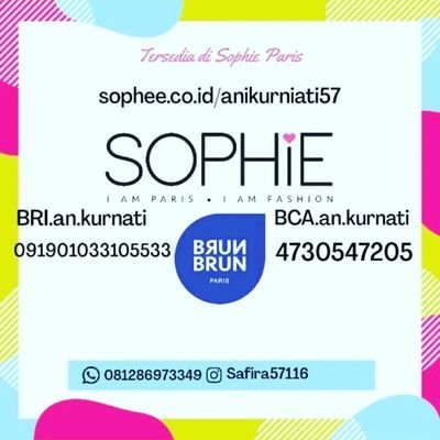 Menjual produk sophie martin paris dan produk herbal nasa 
Barang ready banyak tas dompet farfum 
Wa 081286973349 toko online sophe. Id anikurniati57