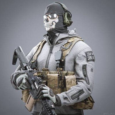 Ghost From COD:MWII lieutenant Simon ghost Riley 