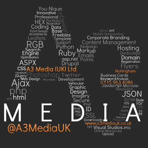 A3MediaUK's profile picture. #Nottingham based #webdesign specialists, check us out: http://t.co/Zm3hCHD3X5!