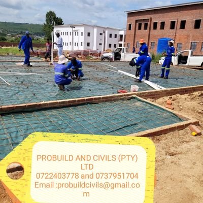 PROBUILDCIVILS's profile picture. We specialize in brickwork, roofing, plastering, 1st floor slabs, plumbing, electrification, painting, paving, tiling and roof slabs etc.