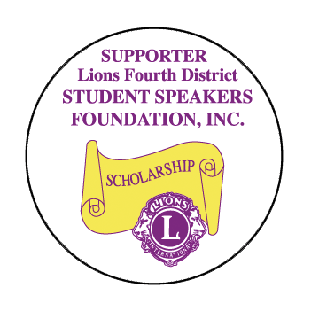 The Lions 4th District Student Speakers Foundation provides over $100,000 in scholarships each year to participants in the student speaker contest.