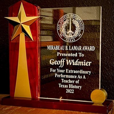 CTE Exploration Wheel teacher in Humble ISD (STEM/coding/finance/accounting).  Recipient of the 2022 Mirabeau B. Lamar Award for teaching Texas History.