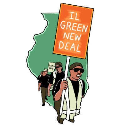 a growing coalition in illinois united to win a Green New Deal | just transition | social, racial, environmental justice for all