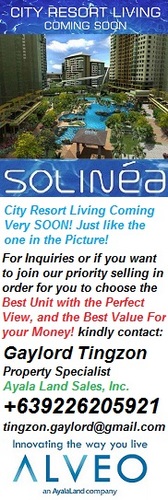 SolineaCebu's profile picture. City Resort Living Coming Very SOON in CEBU! For Inquiries, Kindly contact me @ 09157851111 or You can E-Mail me @ tingzon.gaylord@gmail.com Thank You!