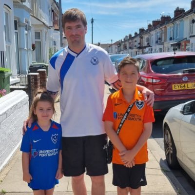 Pompey fan and ST holder with my son & daughter!! Some people will agree with me some people won’t, that’s the way it goes