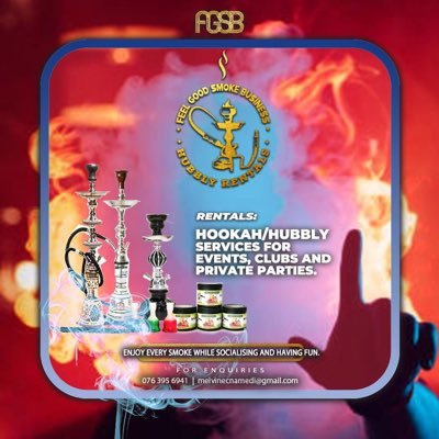 Number one hubbly or hookah rental supplies # Feel Good Smoke Business