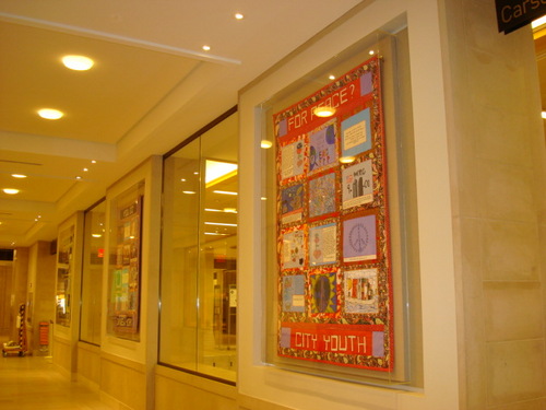 Peace Story Quilt by young New Yorkers in collaboration with visionary Harlem artist, Faith Ringgold