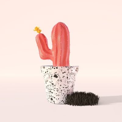 3D crypto cacti collectibles all over the tezos blockchain by @KrisztinaWagne3