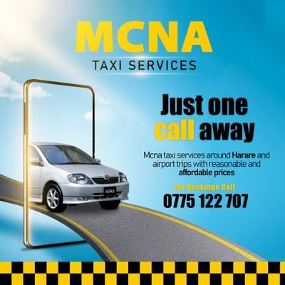 Mcna taxi services around Harare and airport trips With reasonable and affordable prices .for bookings call or app
https://t.co/y1gd4mshsb