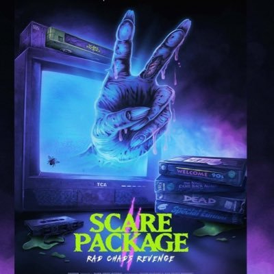 SCARE PACKAGE II: Rad Chad’s Revenge is on @shudder now! // Pair it with our original trope-bludgeoning horror-comedy anthology on Blu-Ray, VOD, & @shudder!