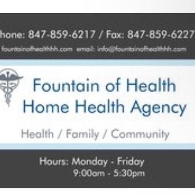 Fountain of Health Home Health Agency is a Chicago based Agency that provides quality Home Health, Home Maker/Aide Services & Home Nursing Services.