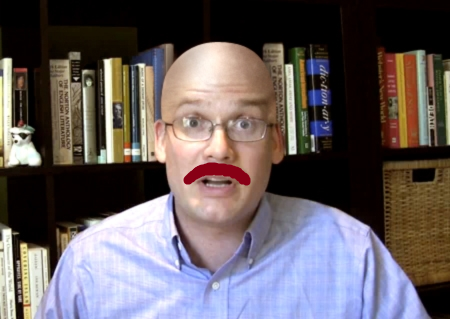 He’s big, he’s fast, he’s got a nice mustache. Bald John Green, Bald John Green